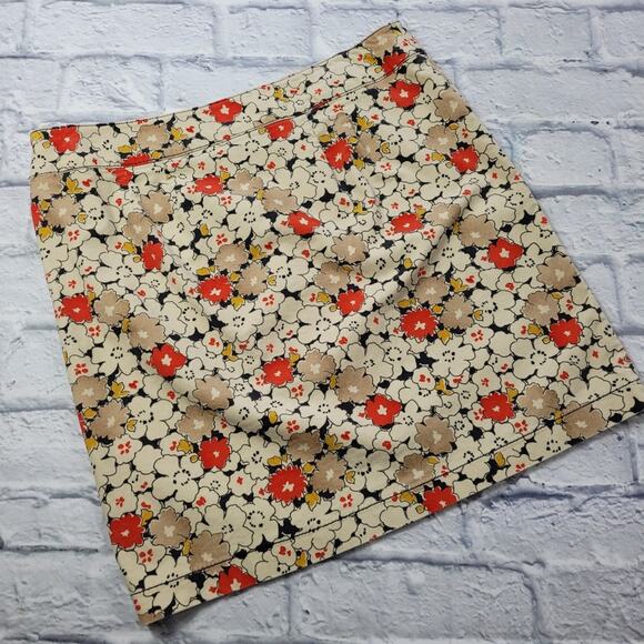 Loft Softly Sueded Floral Demure Pencil Skirt size 4 - Picture 2 of 7